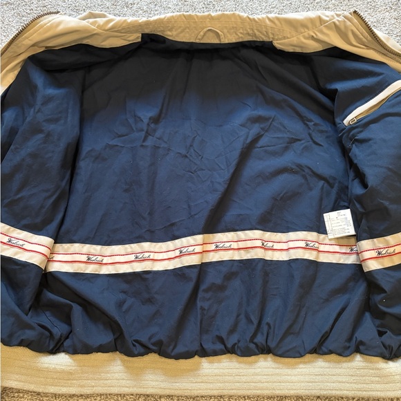 Woolrich Men's Vintage British Tan Windbreaker Jacket With Ear Warmer Collar - Picture 6 of 13